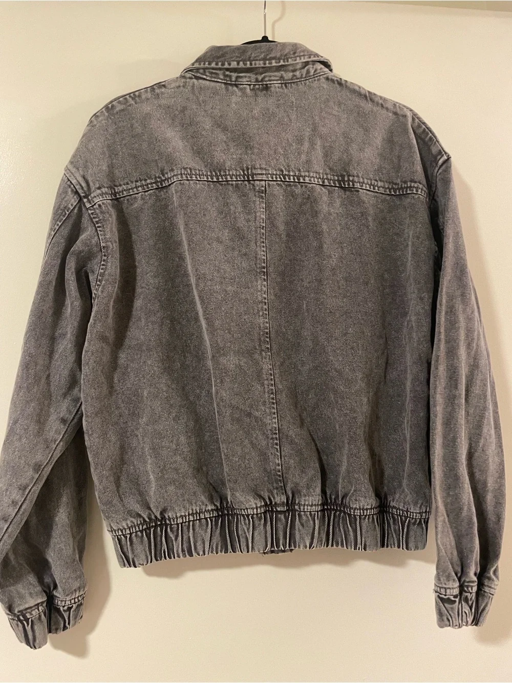 Washed Gray Bomber Jacket - Unbranded